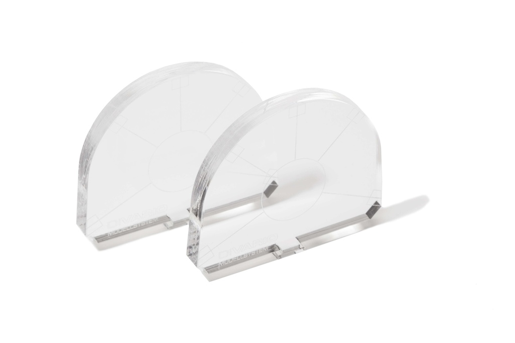 Divario® Positioneringsplaat transparant, groot á 2st