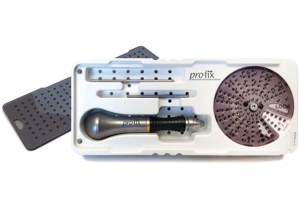 Kit met alle instrumentatie en 20 membraan fixatie schroeven