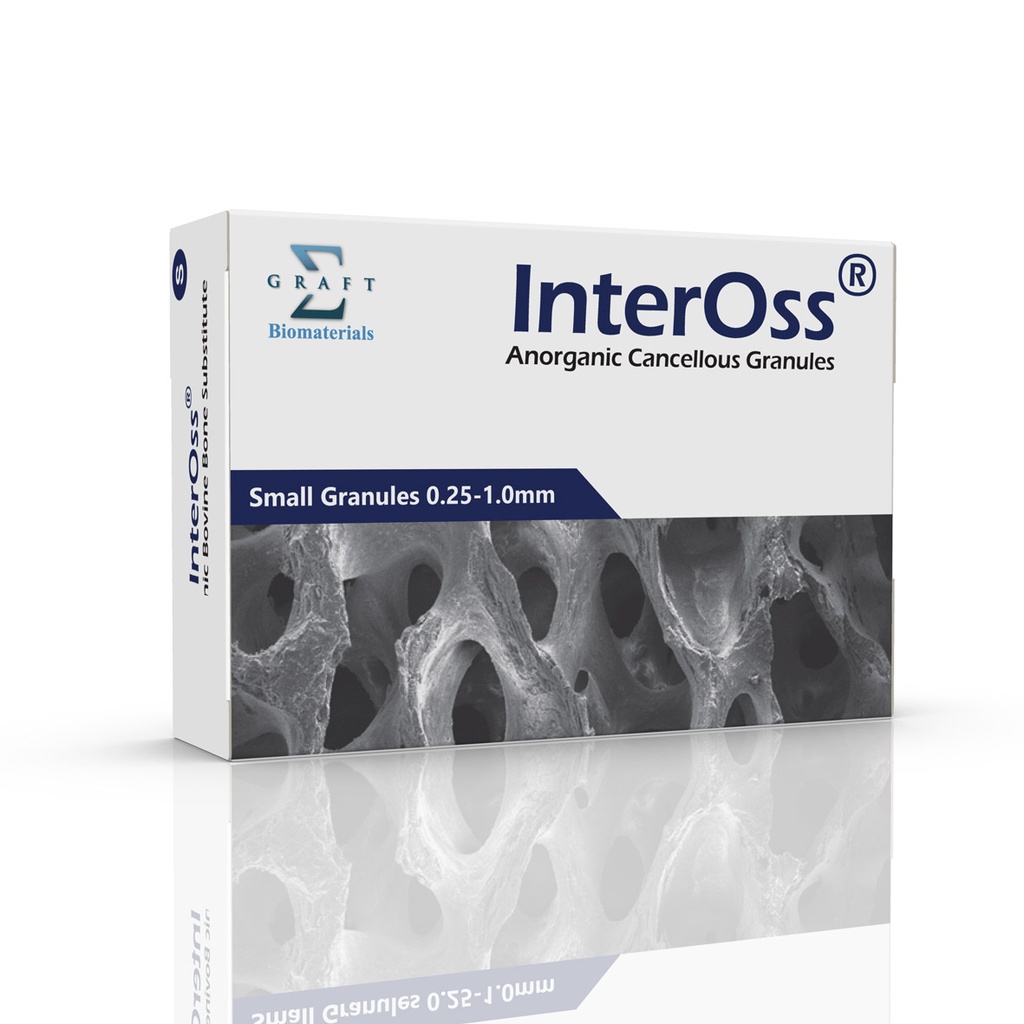 InterOss Bovine Bone Granules 0.25 – 1.0 mm 0.50gr (≈1.10cc)