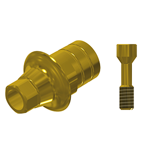 ZZ BASE NB-NA NP Gold (Parallel Cem. Ti-Base Hex & Screw)