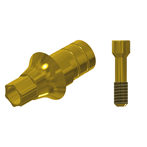 ZZ BASE NB-NA CC 3.0 Gold (Parallel Cem. Ti-Base Hex & Scr.)
