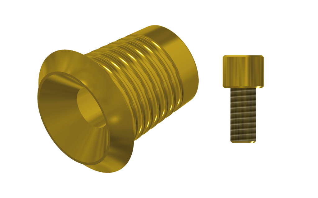 ZZ BASE AS-UA-CCTB-G 45° (Con. Ti-Base Non-Hex & Scr Gold)