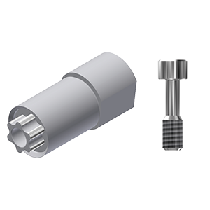 ZZ BASE C-CE-WSM Hexalobe (White Scanmarker & Screw)