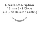 Cytoplast PTFE Suture, USP 3-0, 16 mm 3/8 Circle RC, 45cm