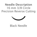 Cytoplast PTFE Suture, USP 3-0, 16 mm 3/8 Circle RC, Black