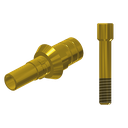 ZZ BASE C-J-PCTBH-L10-G 3.3 (Paral Ti-Base Hex & Scr Gold)