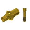 ZZ BASE NB-NA CC 3.0 Gold (Parallel Cem. Ti-Base Hex & Scr.)