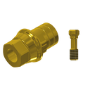 ZZ BASE NB-NA WP Gold (Parallel Cem. Ti-Base Hex & Screw)