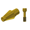 ZZ BASE NB-NA NP L40 Gold (Parallel Cem. Ti-Base Hex & Scr.)
